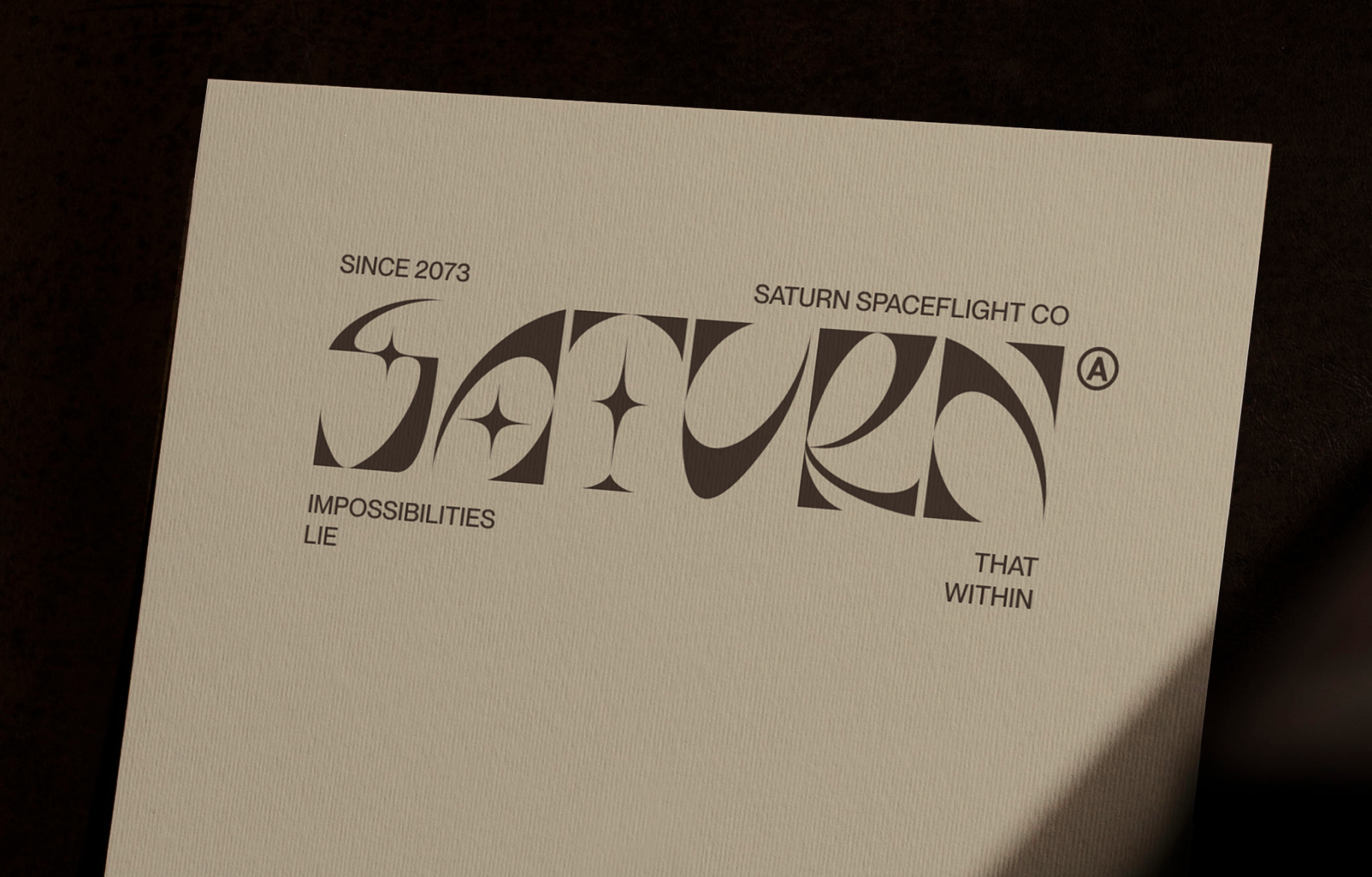 typography mockup on paper