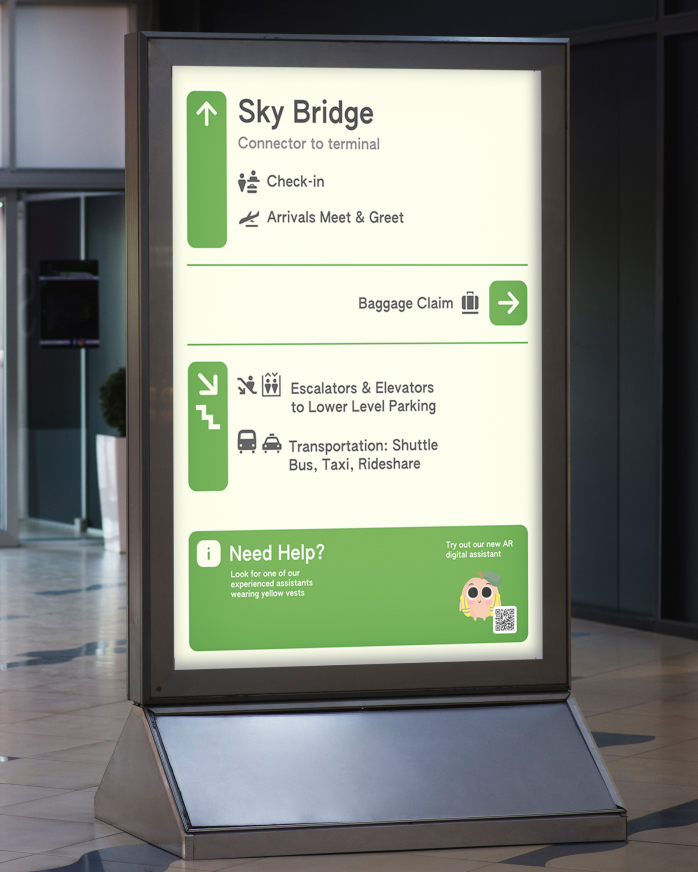 freestanding directions signage design